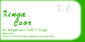 kinga csor business card